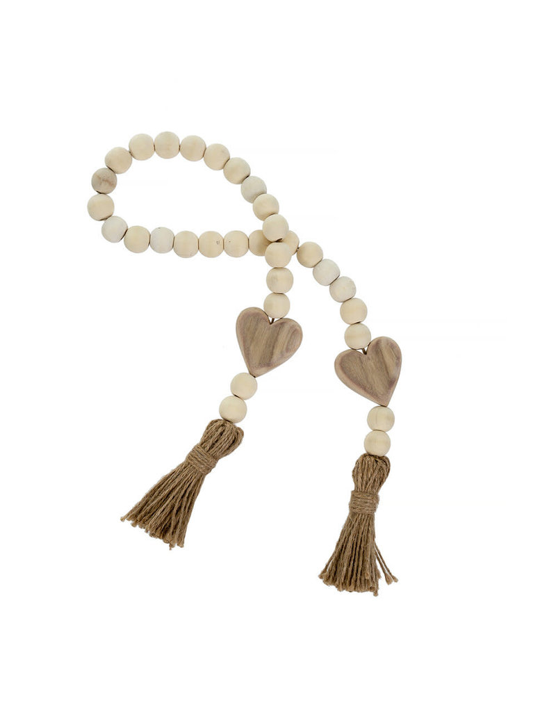 Indaba Heart Blessing Beads, Natural