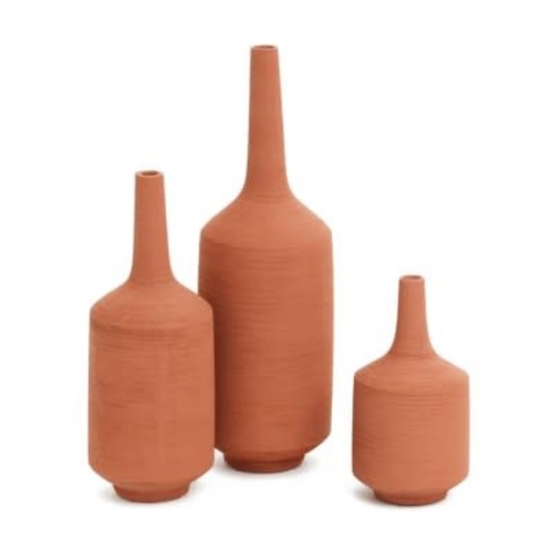 The Pine Centre Schmidt Ceramic Terracotta Textured Vase - Medium