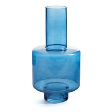The Pine Centre Mersin Colored Glass Vase - Navy