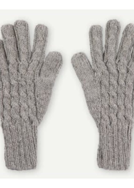Pokoloko Hand-Knit Alpaca Gloves - Steel