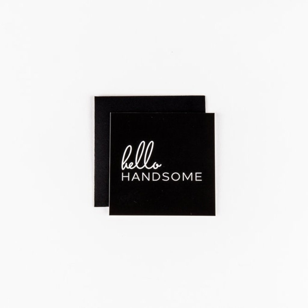 Wrinkle and Crease Paper Products Hello Handsome Mini Notecard