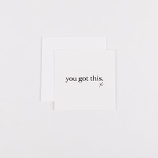 Wrinkle and Crease Paper Products Mini Notecard - You Got This