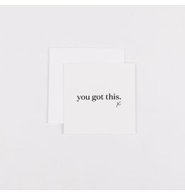 Wrinkle and Crease Paper Products Mini Notecard - You Got This