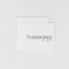 Wrinkle and Crease Paper Products Thinking of You Mini Notecard - White