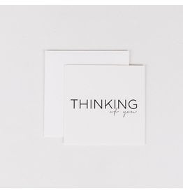 Wrinkle and Crease Paper Products Thinking of You Mini Notecard - White