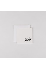 Wrinkle and Crease Paper Products XO Black Mini Notecard