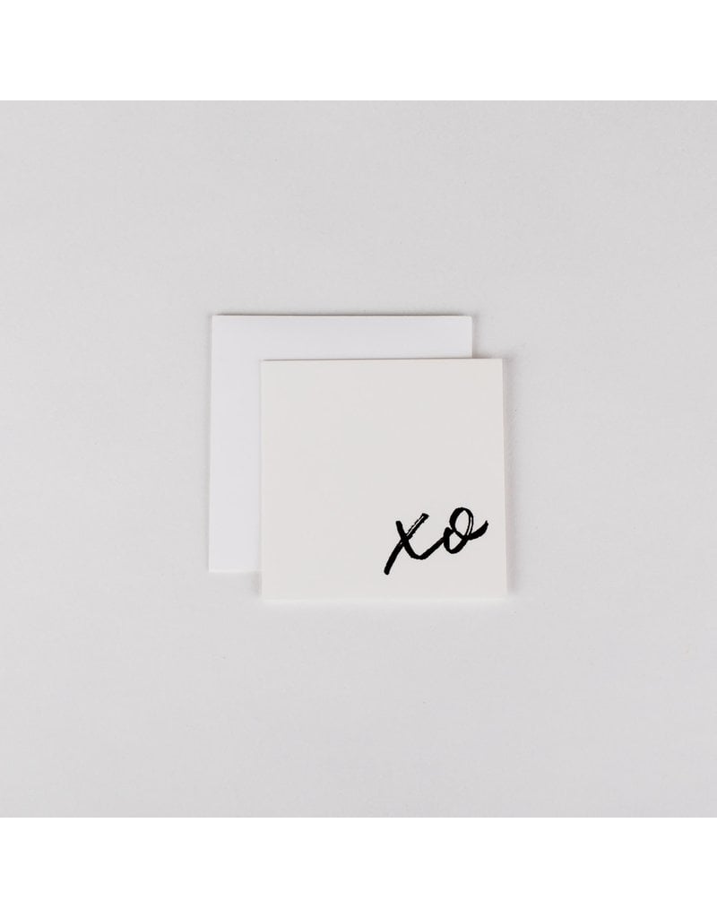 Wrinkle and Crease Paper Products XO Black Mini Notecard