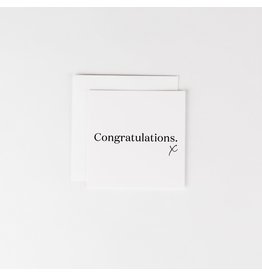 Wrinkle and Crease Paper Products Congratulations Notecard - White