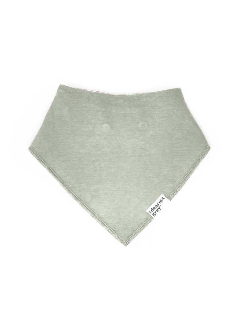 The Dearest Grey Cloth Bib | Sage