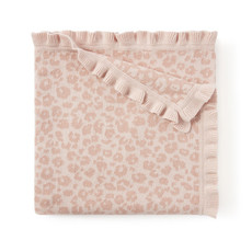 Elegant Baby Pink Leopard Blanket