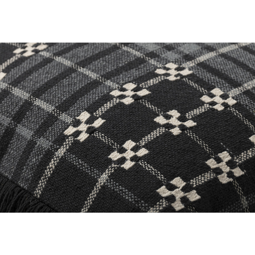 Plaid Pillow - Black & Grey