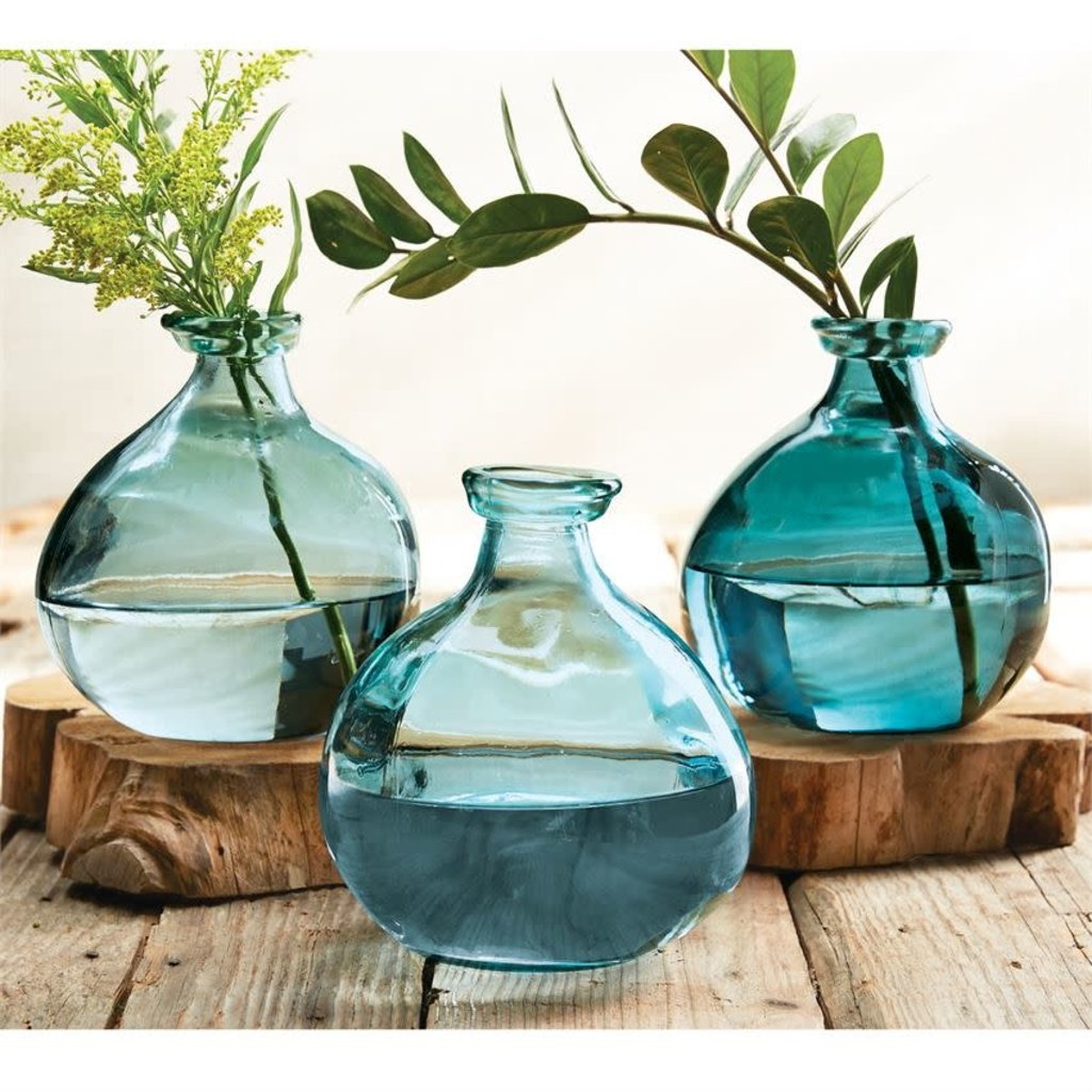 Short Bottle Vase - Dark Blue