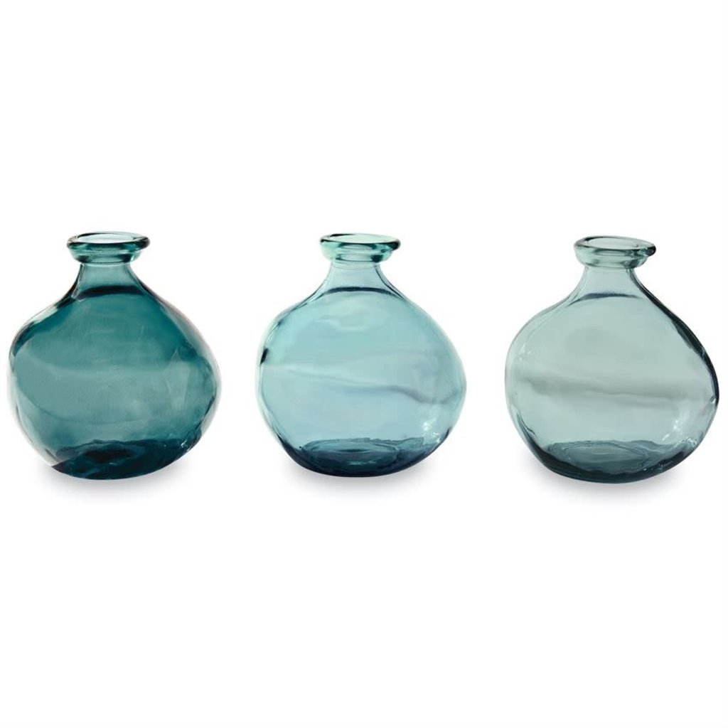 Short Bottle Vase - Light Blue