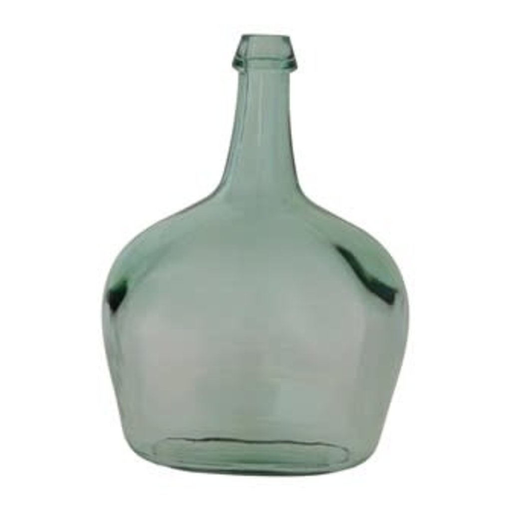 Creative Coop Recycled Glass Bottle - Blue