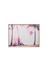 Creative Coop Framed Canvas Wall Decor With Surfboards