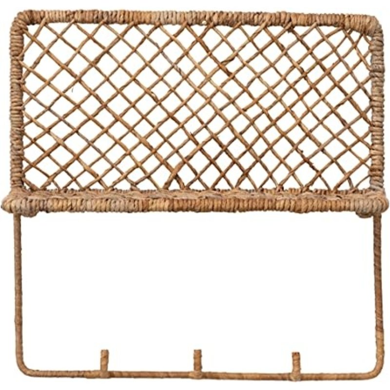 Creative Coop Hand Woven Banana Bark Wall Shelf