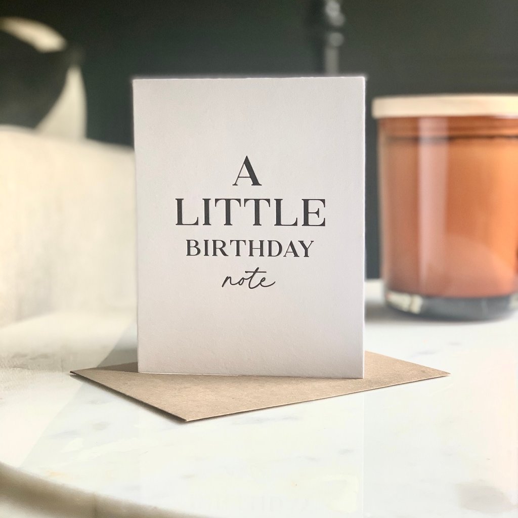 Wrinkle and Crease Paper Products A Little Birthday Note Greeting Card
