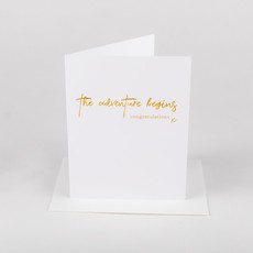 Wrinkle and Crease Paper Products Adventure Begins Greeting Card