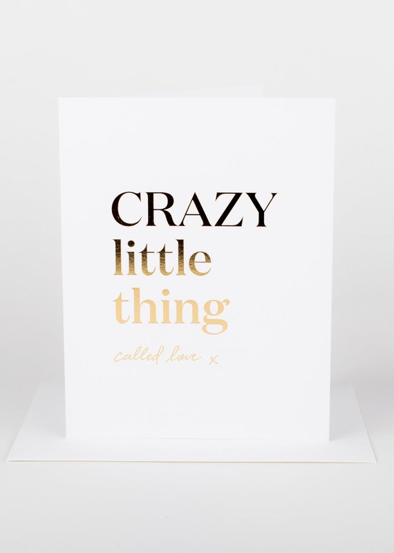 Wrinkle and Crease Paper Products Crazy Little Thing Called Love Greeting Card