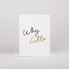 Wrinkle and Crease Paper Products Why Hello - Greeting Card