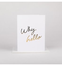 Wrinkle and Crease Paper Products Why Hello - Greeting Card