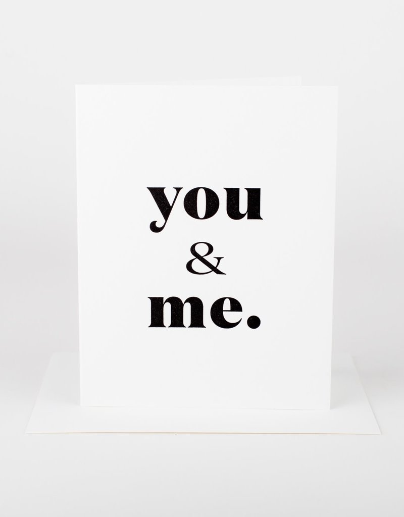 Wrinkle and Crease Paper Products You & Me Greeting Card