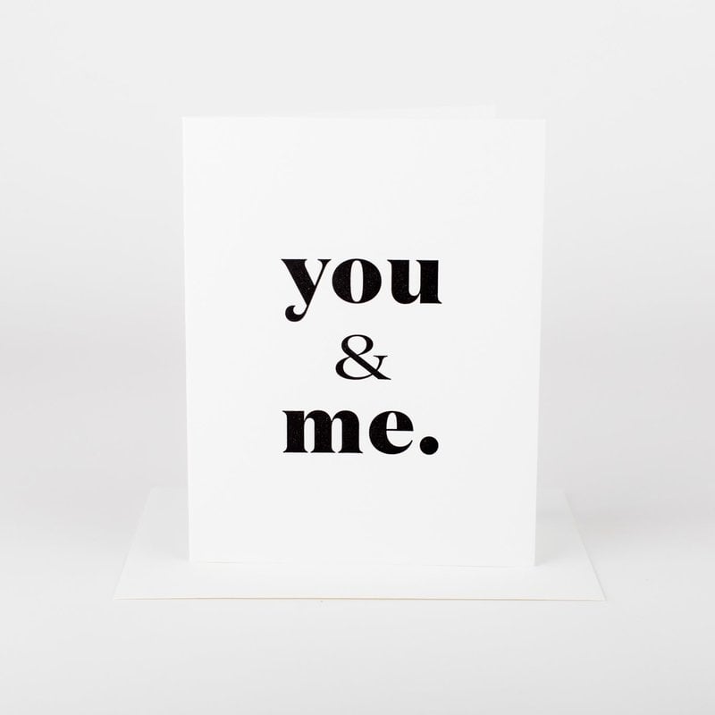 Wrinkle and Crease Paper Products You & Me Greeting Card