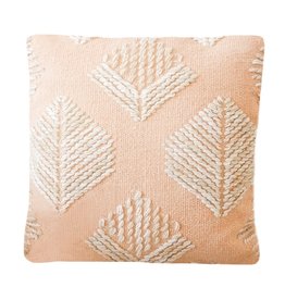 Anaya Home Geometric Leaf Embroidered Pillow