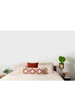 Casa Amarosa Terra Diamond Lumbar Pillow - 12 x 34 inch