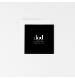 Wrinkle and Crease Paper Products Dad we couldn‚Äôt be luckier - Mini Notecard