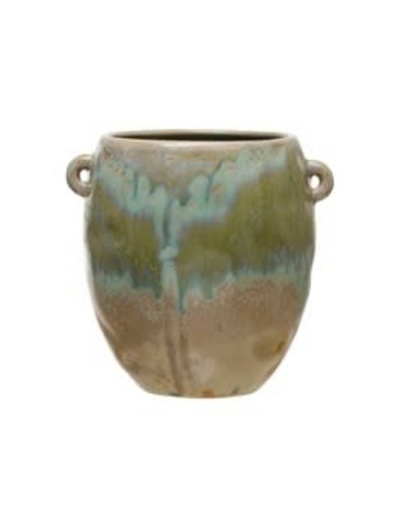 Creative Coop Stoneware Crock - Opal Reactive Glaze