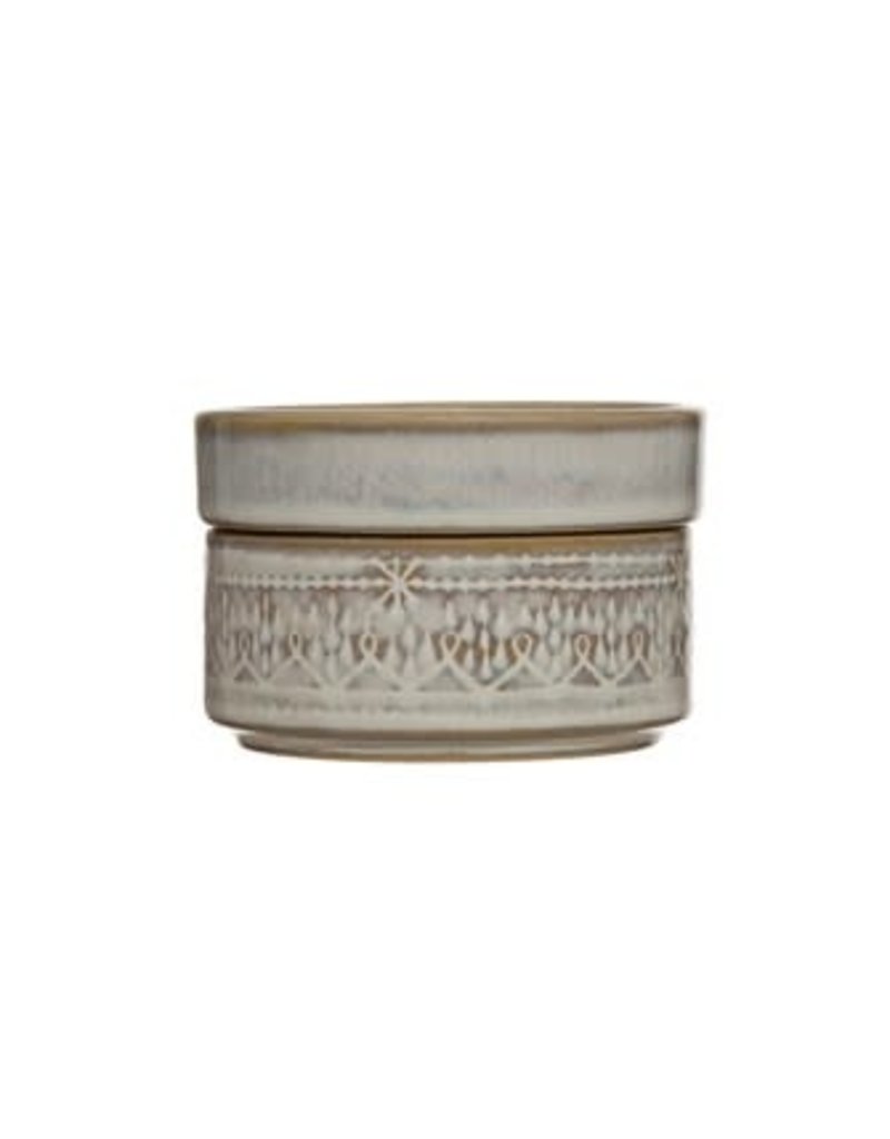 Creative Coop Stoneware Stackable Container/Dish
