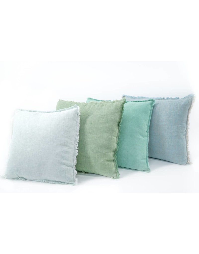 Faire - Anaya Home Light Blue Soft Linen Pillow | 20" x 20"