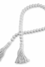 White Wood Garland Beads