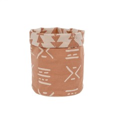 Indaba Mali Fabric Basket, Dusty Rose