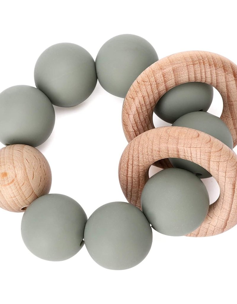 North Shore Kids Sage Silicone Bead Teether