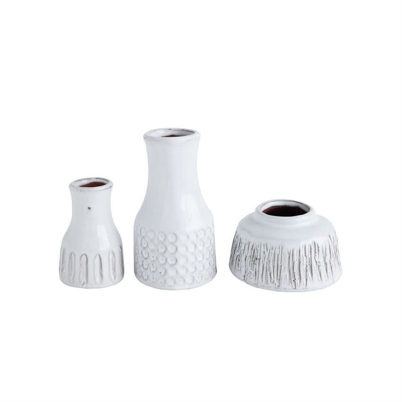 Bloomingville Terracotta Vases - White  (Set of 3)