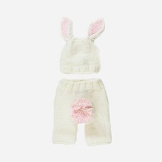 Faire - The Blueberry Hill Bailey Bunny Set | Hand Knit Newborn Baby Outfit
