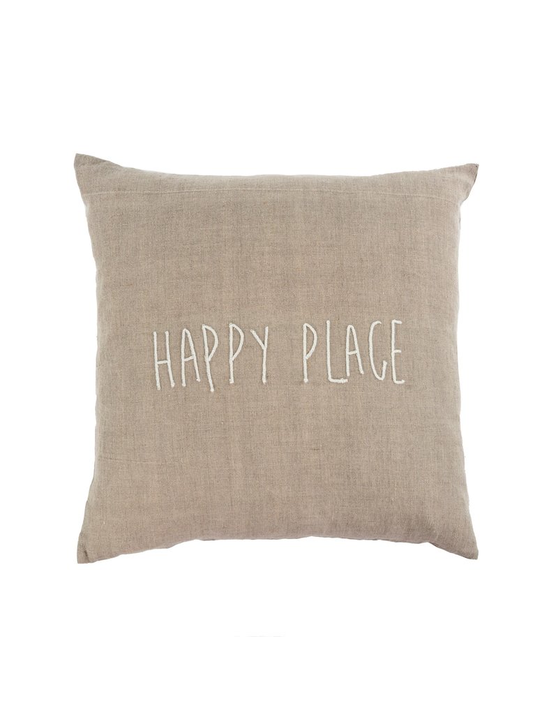 Indaba Happy Place Pillow, 20 x 20