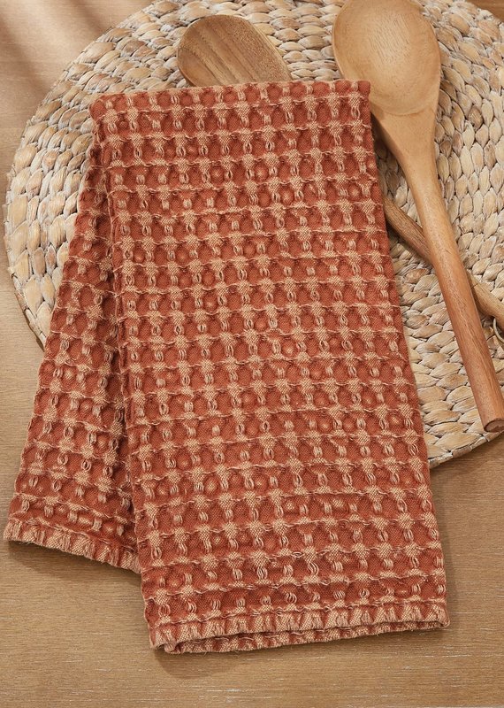 Split P Waffle Weave Towel - Terracotta