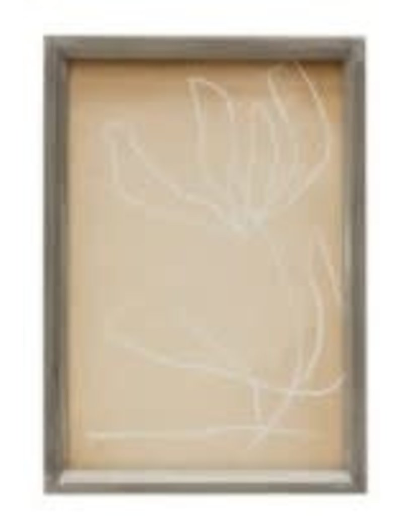 Bloomingville Wood Framed Wall Decor with Abstract Image  3