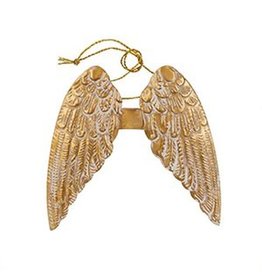 Indaba Angel Wings Milagro Ornament - Gold