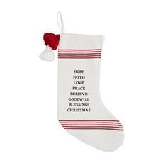 Loom Word Stocking - Red/White -