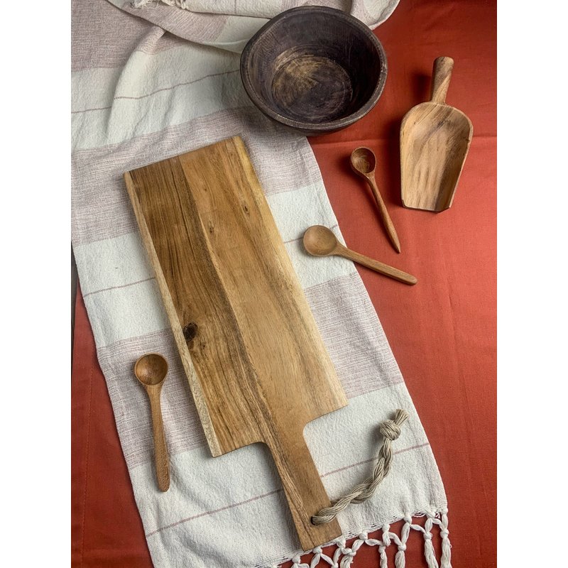 Made Market Co Cutting Board with Braided Handle - Natural