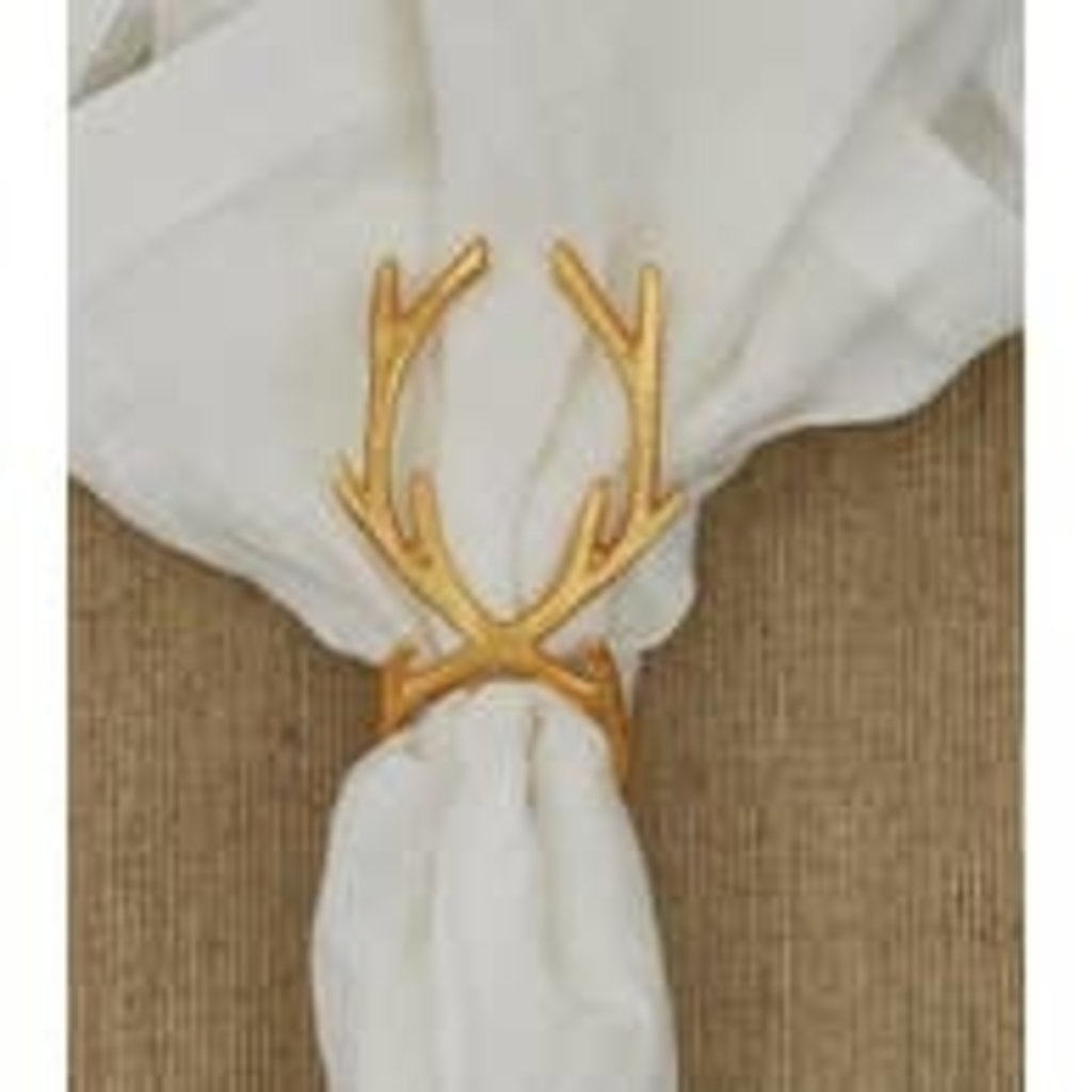 Faire Gold Reindeer Napkin Ring