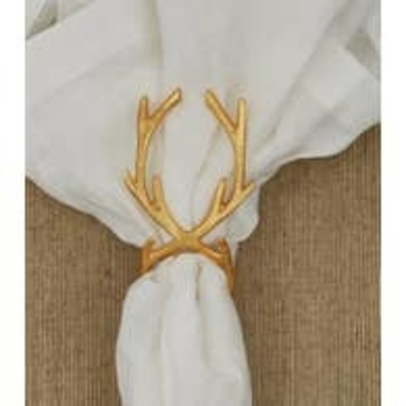 Faire Gold Reindeer Napkin Ring