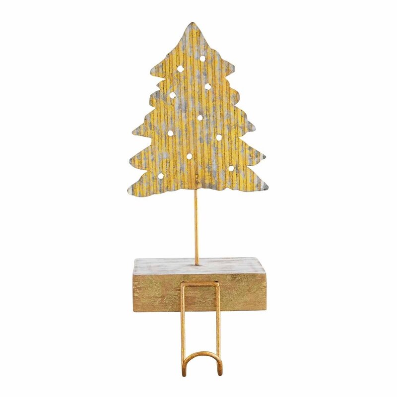 Gold Tree Stocking Holder