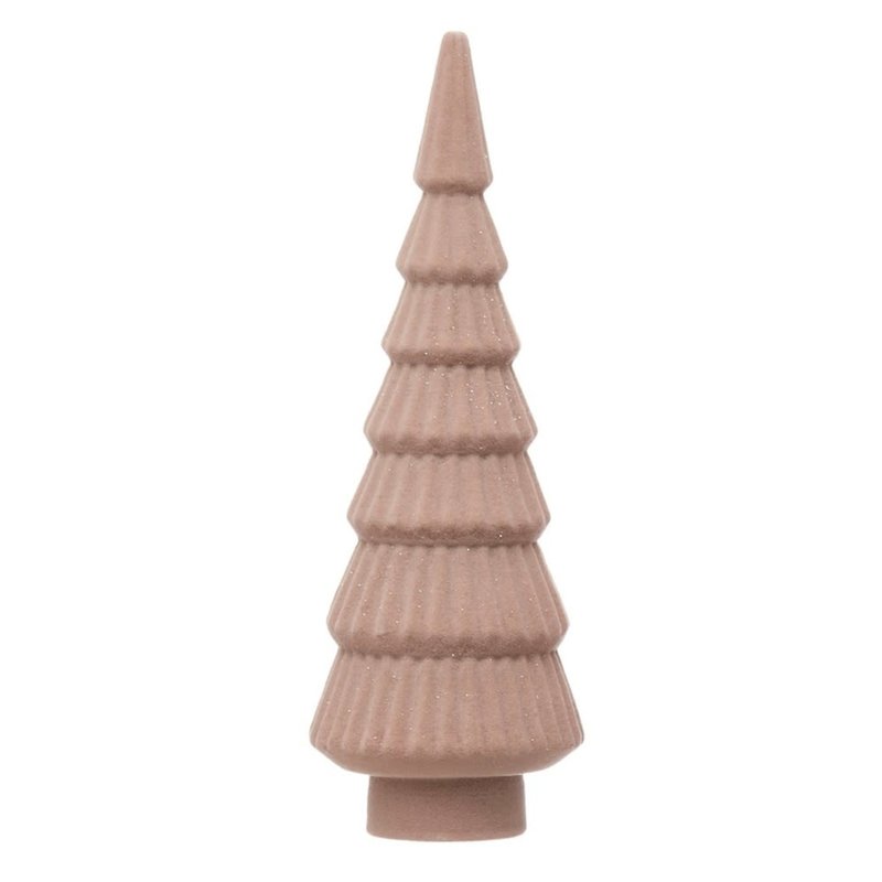 Creative Coop Flocked Pink Tree - Small