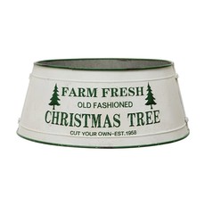 Creative Coop Metal Christmas Tree Collar - "Farm Fresh Christmas Tree"