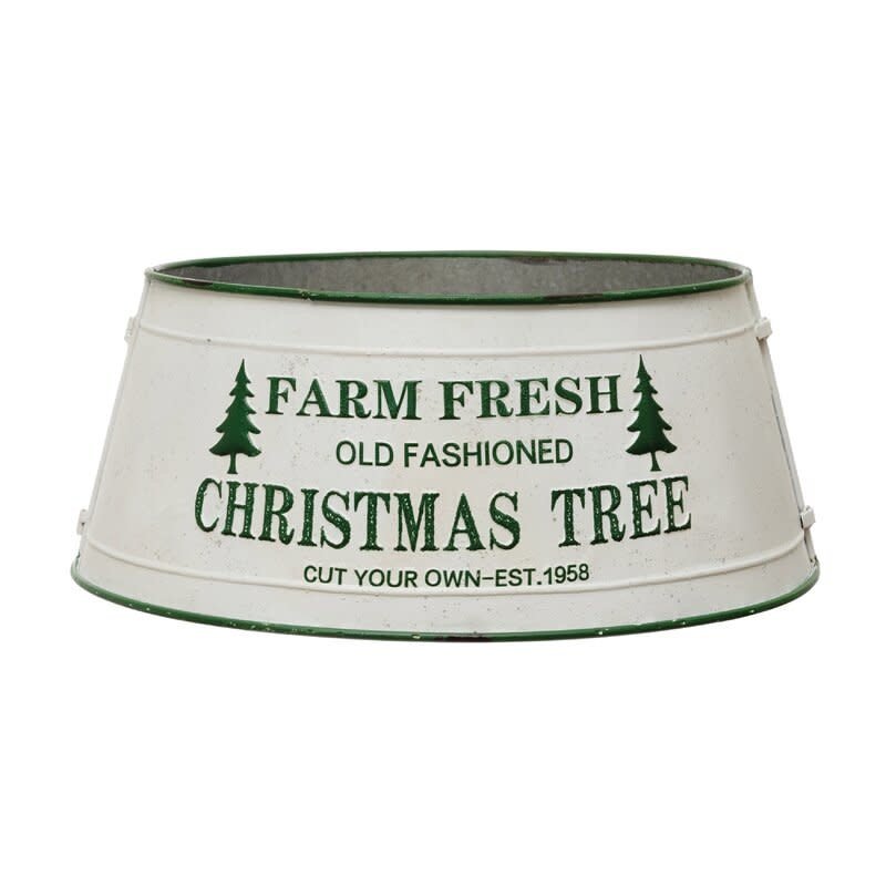 Creative Coop Metal Christmas Tree Collar - "Farm Fresh Christmas Tree"